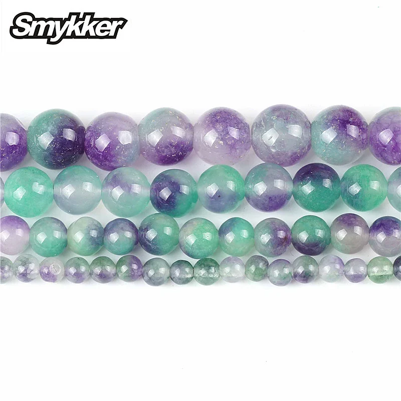 

Natural Gemstone Beads Purple Green Jasper Loose Rosary Beads 6/8/10mm 15'' Jade Stone Quartz Gem For Muslim Prayer Accessories