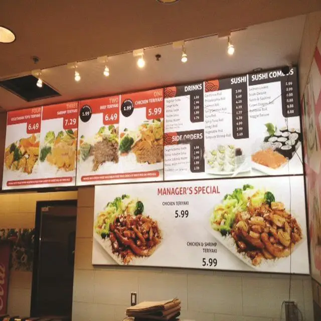 Illuminated Menu Boards For Restaurants