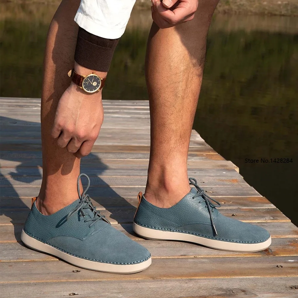 Koop Xiaomi youpin qimian Mode mannen lederen lichtgewicht eenvoudige casual schoenen zachte Comfortabele en ademende Rubberen zool