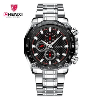 

CHENXI 2 Colors Authentic Brand Watches Men Military Quartz Sports Business Waterproof Watch Full Steel Fashion Army Wristwatch