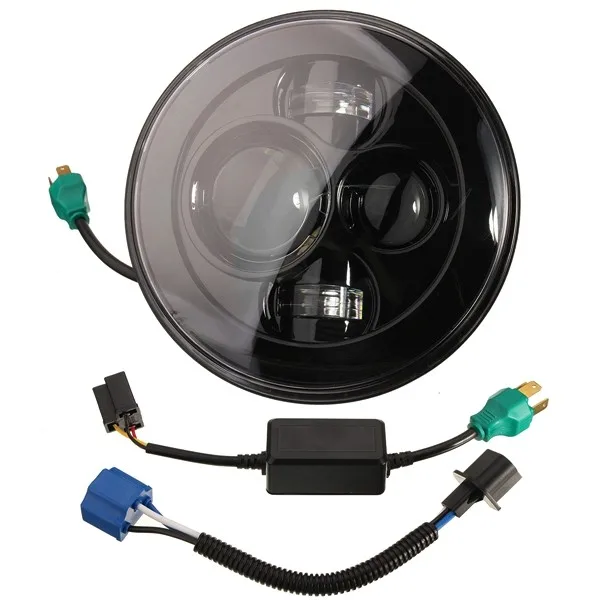 New 7 Inch Motorcycle Projector Daymaker Hi Lo LED Light Bulb Headlight For Harley