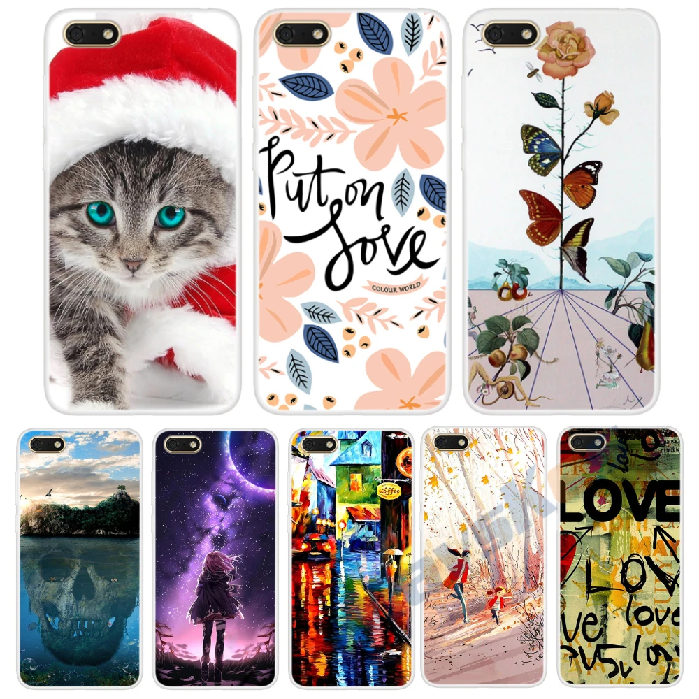 

Silicone Cover For 5.45" Huawei y5 2018 Printing Cute Cases For Huawei Y 5 Y5 prime 2018 Fundas Coque Phone Case Bags Bumper