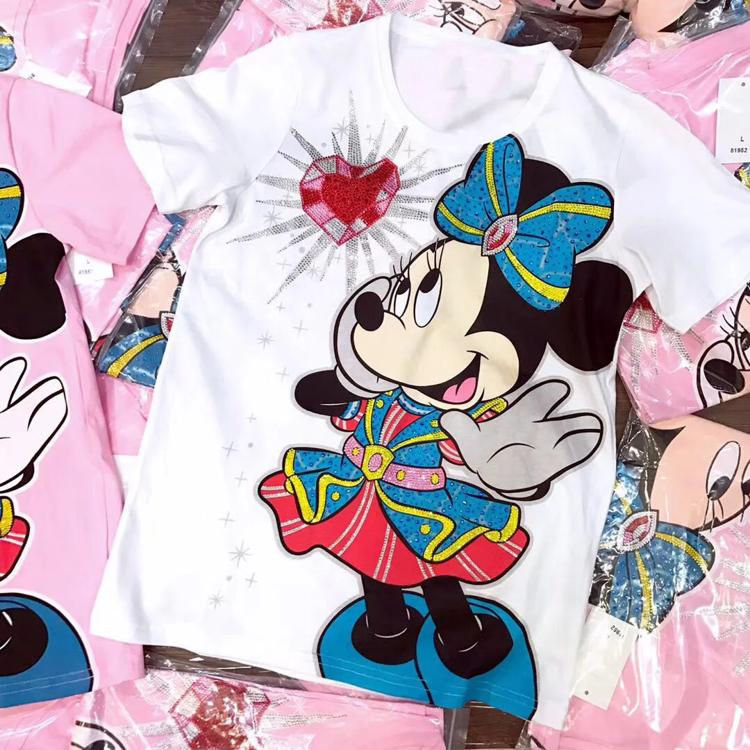 2018 Для женщин новый с короткими рукавами высокого качества Печатные diamond