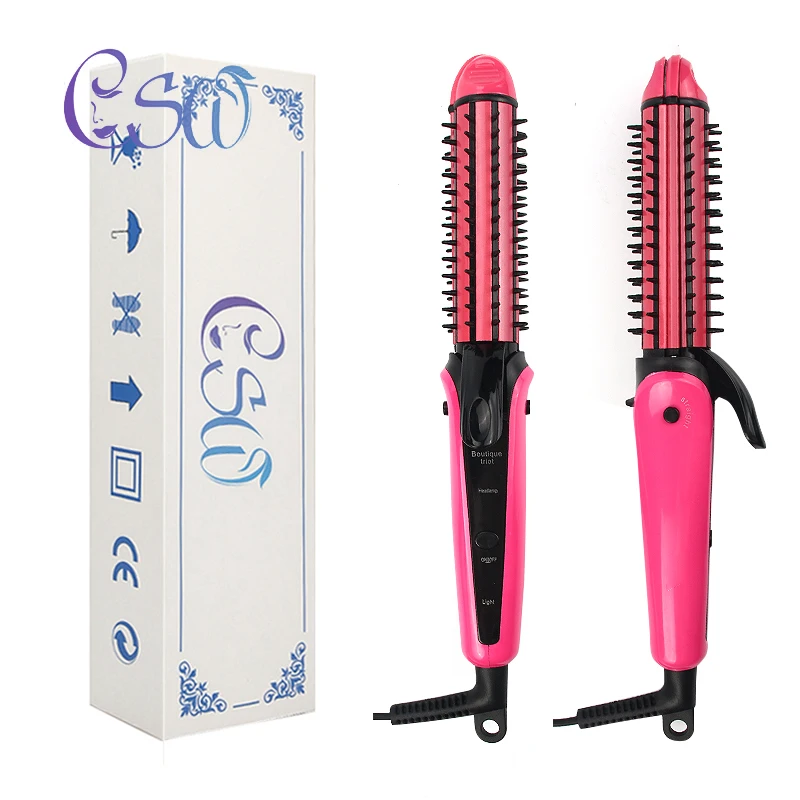 CSW Ceramic Hair Curler Electric Comb Hairbrush LED Curling Hair Straightener Brush Straightening Iron Curlers Styling Tools CSW Ceramic Hair Curler Electric Comb Hairbrush LED Curling Hair Straightener Brush Straightening Iron Curlers Styling Tools