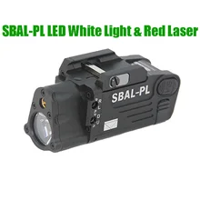 Тактический ЧПУ делая SBAL-PL белый свет светодиодный оружие света с красным лазерный пистолет/винтовка фонарик черный