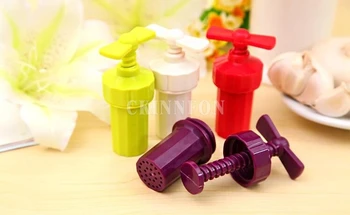 

500Pcs/Lot Fashion Kitchen Ginger Garlic Manual Press Twist Cutter Crusher Cooking Tool Plastic Garlic Presses Blenders Peeler