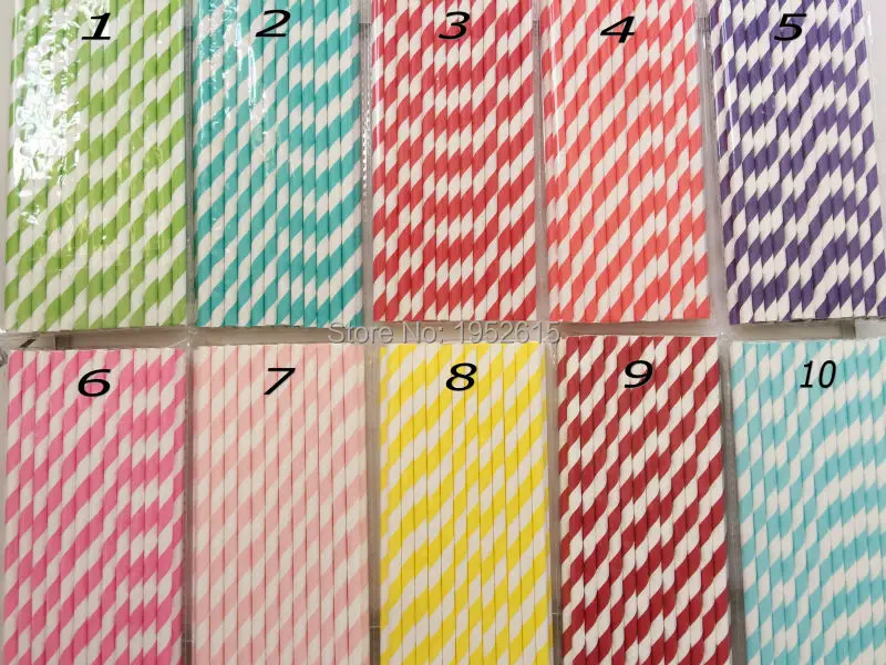 

25pcs/lot Stripe Paper Straws for Kids Birthday Wedding Decorative Party Event Supplies Creative Drinking Straws Free Shipping