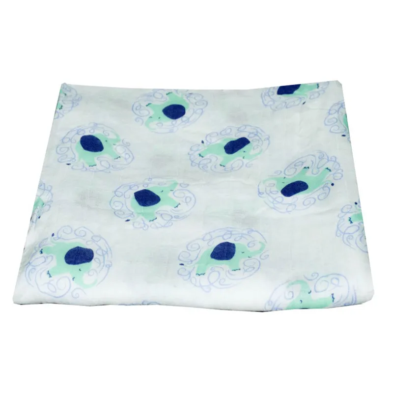 Бамбук Волокно маленьких Одеяла пеленать Обёрточная бумага новорожденных мода Для ванной ing Полотенца с цветочным принтом милые мягкие Одеяло марли Для ванной Полотенца - Цвет: NO3