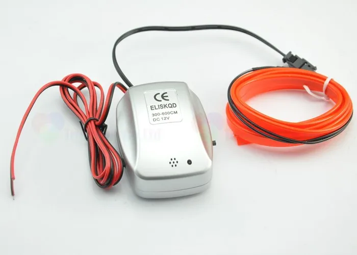 AutoEC 100x5 м Гибкий неоновый светильник с краями el wire, светящийся салон, плоская светодиодная лента, контроллер, прикуриватель