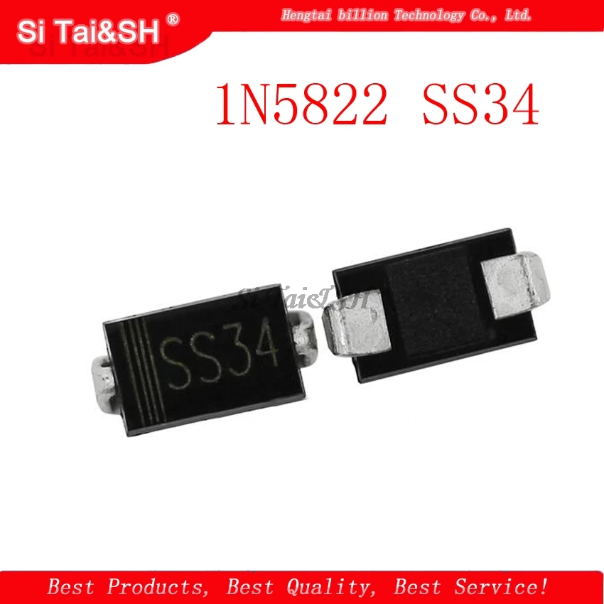 

100pcs 1N5822 SMA SS34 smd do-214ac IN5822 Schottky diode ss34