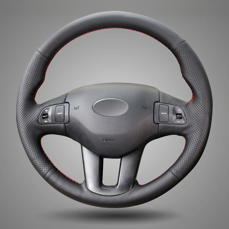 Чехол из натуральной кожи для руля Kia Sportage 3 2011 2014 Ceed 2010|leather steering wheel cover|steering coverwheel