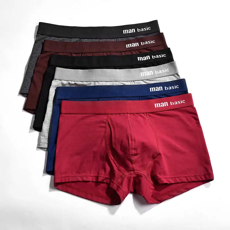 2019 Cotton Underwear Men Boxers 3pc 4pc 6pc Mens Penis Pouch Boxer Shorts Trunks Breathable Solid Homme Underpants Boxershorts | Мужская