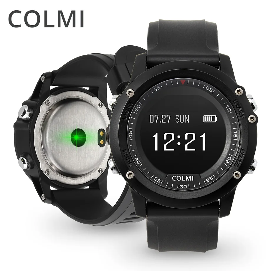 COLMI T2 IP68 Waterproof Heart Rate Monitor Push Message Call Reminder Clock Bluetooth 4 0 Brim