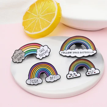 

Cute Cartoon Rainbow Pins Funny Grimace Brooches for women Smile clouds enamel Pin Badges Beautiful Colorful Lapel Pins Jewelry