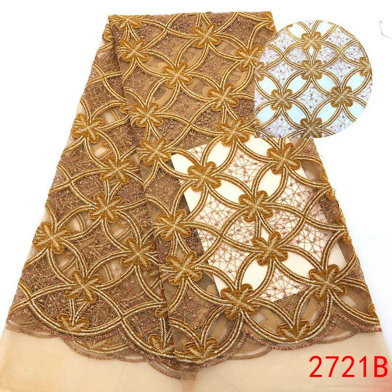 

Champagne Gold Velvet Lace African Tulle Mesh Lace Fabric High Quality Embroidery Nigerian Net Lace for Wedding Dresses APW2721B