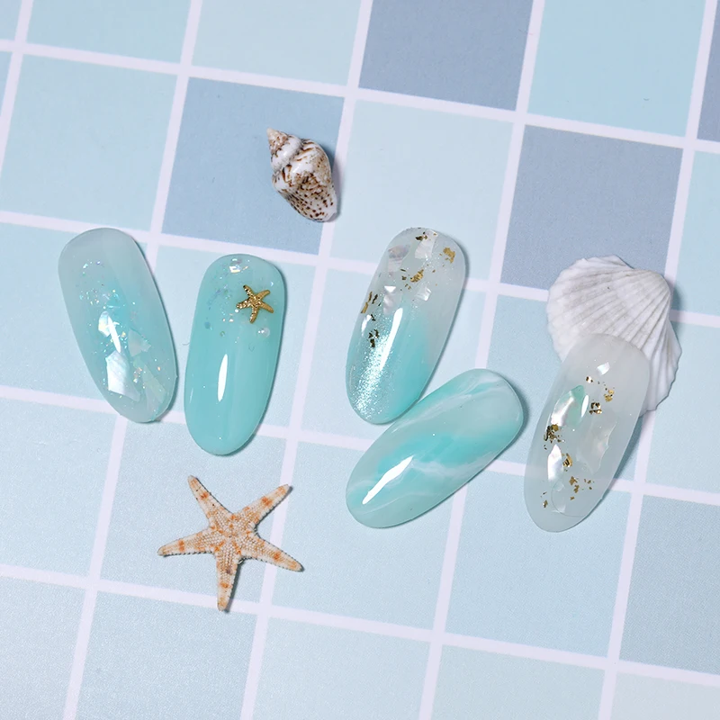 1 коробка голографические пайетки для ногтей 3D градиент Abalone оболочки мраморные тонкие блестки красивый дизайн ногтей хлопья маникюр Блеск