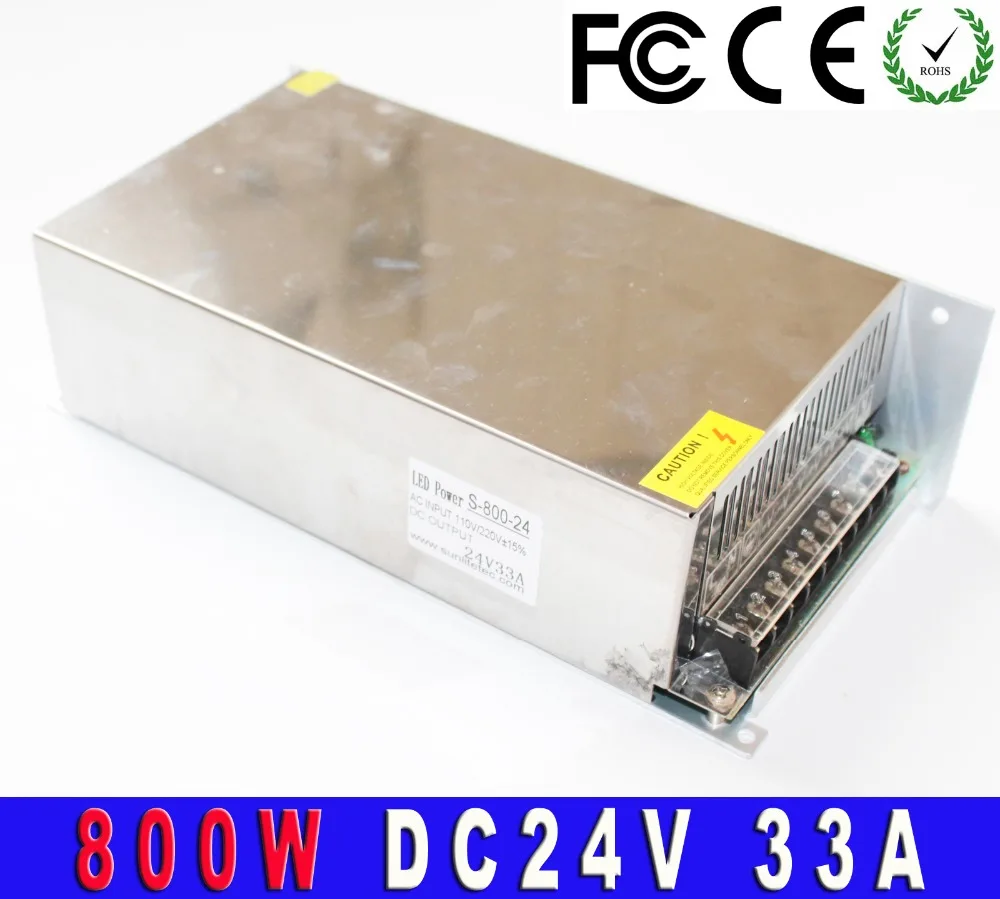 800W DC24V Single Output Switching power supply 33A Led Driver For Led Strip lamp Transformer 220v 110v AC To DC SMPS Fonte 24V