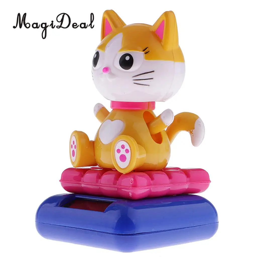 MagiDeal Solar Powered Dancing   Toy Car Ornament Bobble Head Dog Animal Toy for Home Office Desk Table Decor 10Kinds