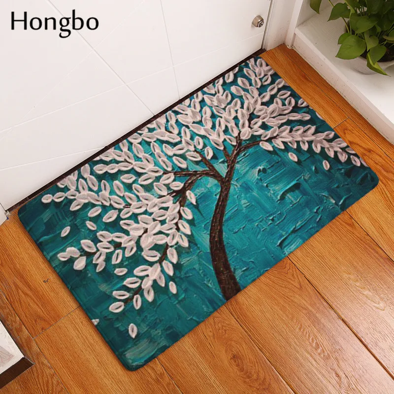Hongbo 3D печать дерево анти-скольжения дверной коврик открытый кухня гостиная ковер 40 см x 60 см