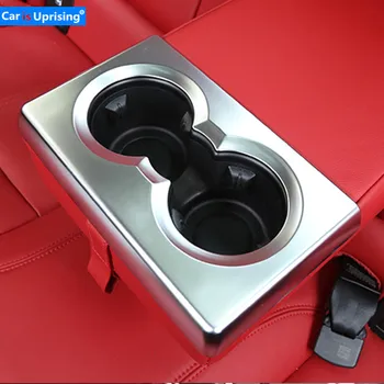 

ABS Chrome Car Rear Seat Cup Holder Modification Cover Trim Car styling For Alfa Romeo Giulia 2017 2018 accessories
