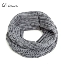 SYi Qarce, высокое качество, детский зимний супер теплый толстый вязаный шарф, кольцо, шейный платок для девочек и мальчиков, шейный шарф, NW128-40