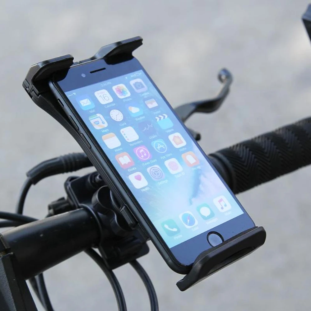 Xnyocn Adjustable 360 Degree Rotating Bicycle Motocycle Phone Mount Clip Holder Handlebar Bracket Stand for Mobile Phones Tablet