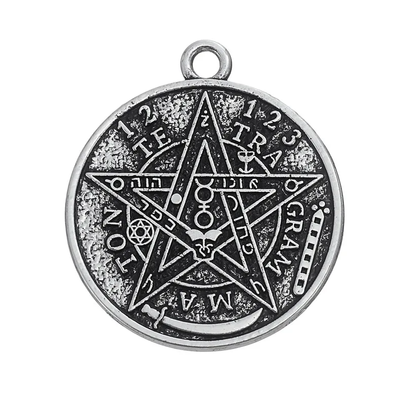 Давапара тетраграмматон пентаграмма Wicca Шарм для изготовления ювелирных изделий слово Шарм Кулон для Diy ожерелье/браслеты изготовления