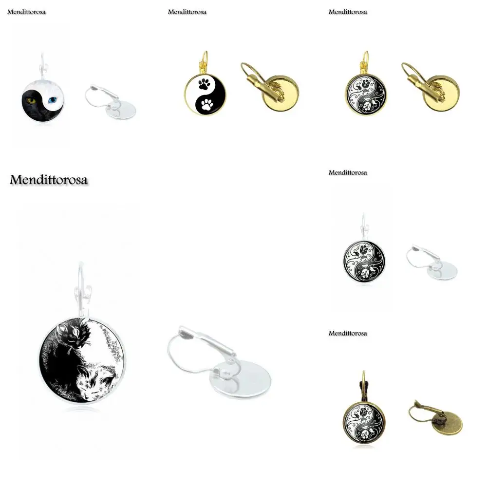Модные ювелирные изделия Mendittorosa Ying Yang Taichi стеклянный кабошон