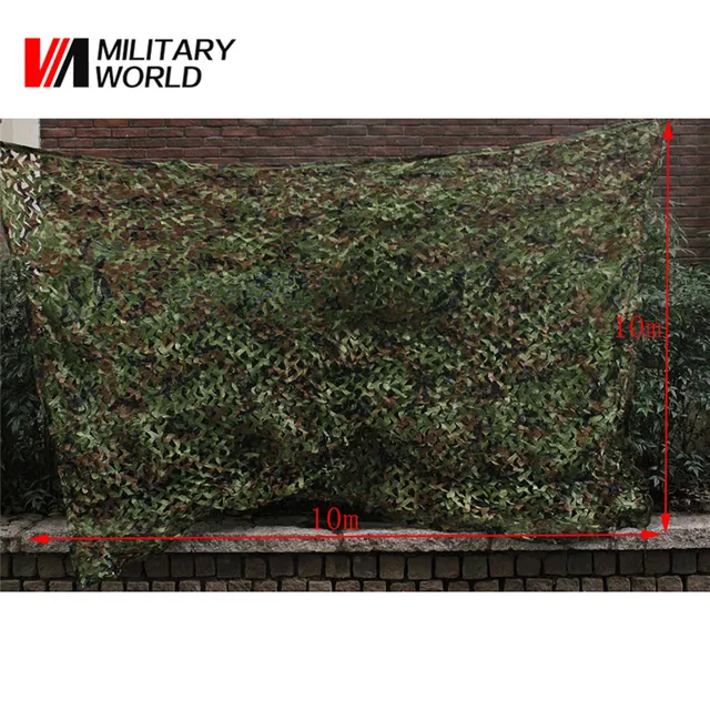 Cheap 10Mx10M Airsoft Military Camouflage Net Paintball Tactical Camo Net Outdoor Camping Net Cover Shooting Hunting Accessory 