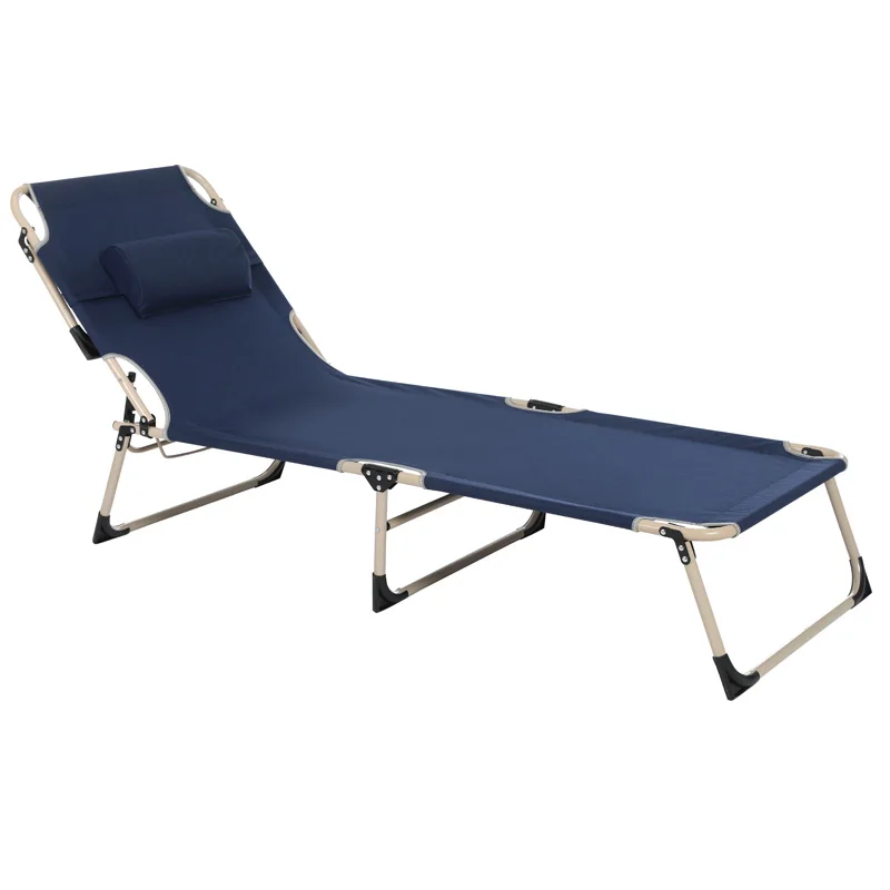 Simple outdoor portable folding bed recliner office lunch nap