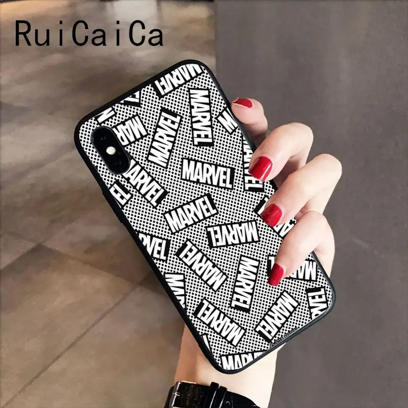 RuiCaiCa Марвел Супергерои из “Мстителей” ТПУ Мягкий силиконовый чехол для телефона чехол для iPhone 8, 7, 6, 6 S, 6 Plus, X XS Макс 5 5S SE XR 10 - Цвет: A9