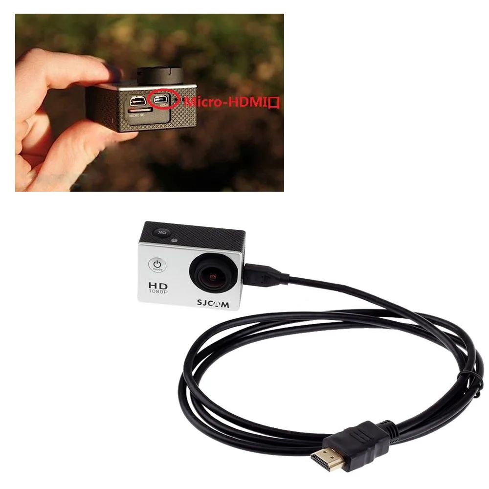 Кабель Micro HDMI для передачи данных камеры GoPro Hero 6 5 4 3 + SJ4000 WiFi SJ5000 SJ6 sj7 EKEN H9|Чехлы