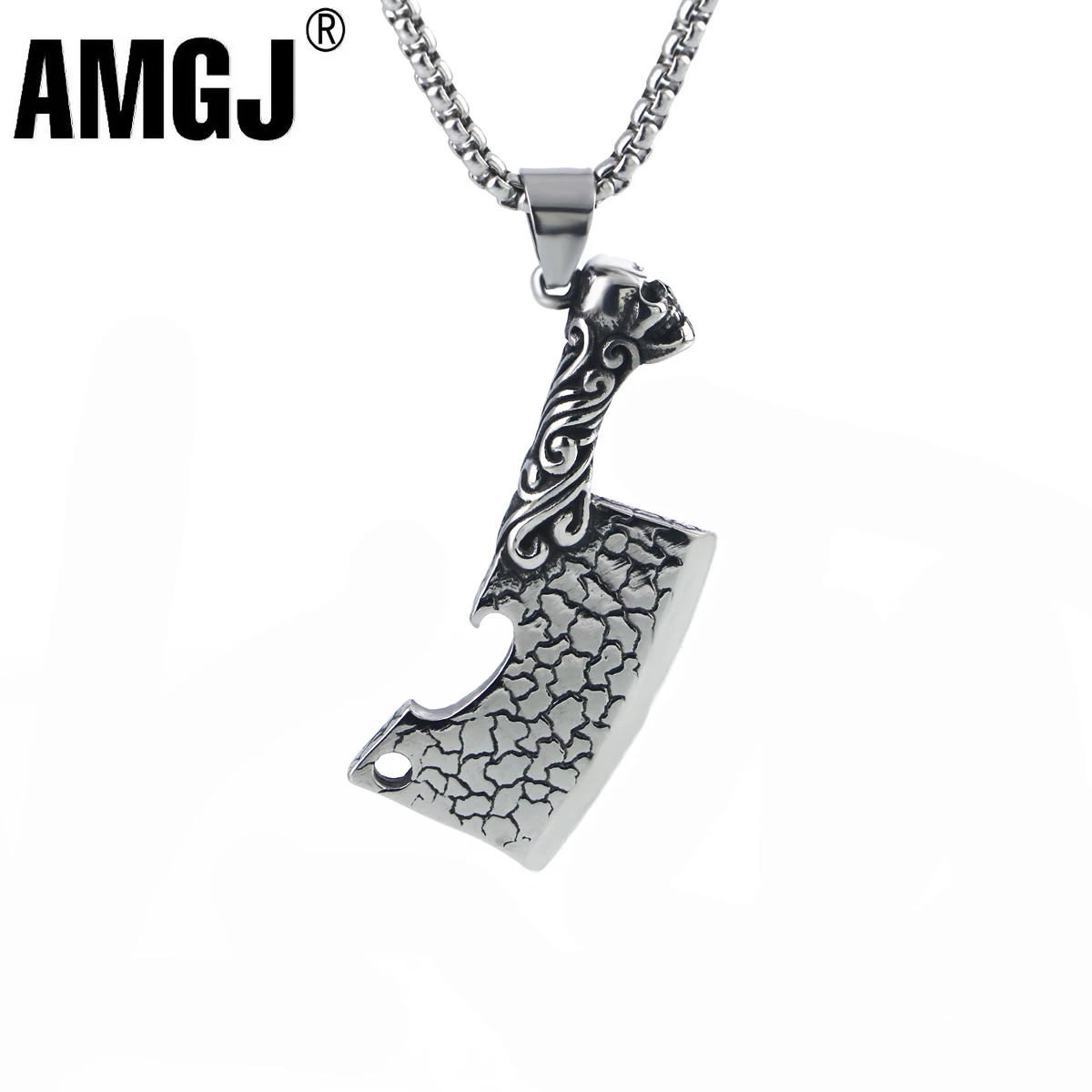 

AMGJ Mini Blade Chef Kitchen Knife Pendant Necklace for Men Women Stainless Steel Hip Hop Male Jewelry
