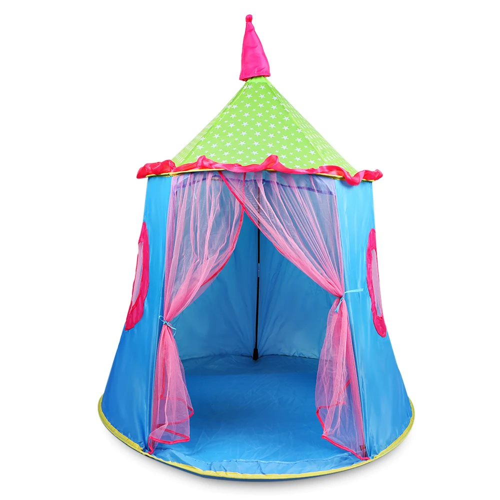 

Foldable Princess Castle Kids Play Tent Indoor / Outdoor Use Camping Traveling Sports Waterproof Playhouses