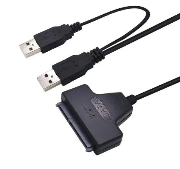Usb 2 0 до 7 15 22 Pin Sata адаптер Кабели внешняя мощность для 5 ''Ssd Hdd конвертер