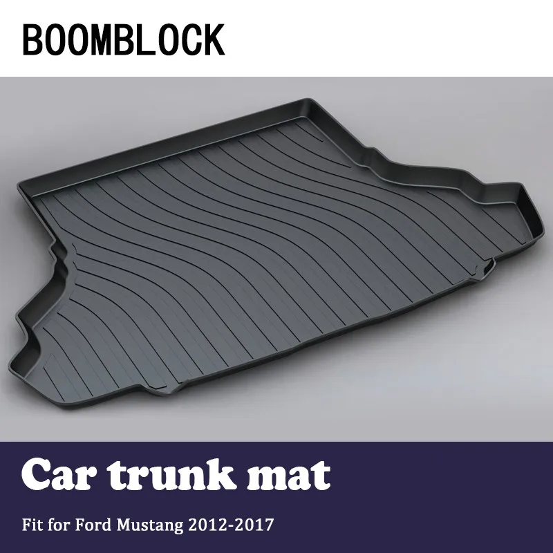 

BOOMBLOCK For Ford Mustang 2012 2013 2014 2015 2016 2017 Waterproof Anti-slip Car Trunk Mat Tray Floor Carpet Pad Protector
