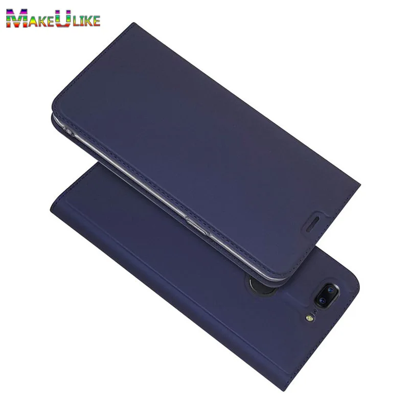 

MAKEULIKE Slim Magnetic Case For Oneplus 6 Oneplus6 Flip Cover PU Leather Phone Bags Cases for Oneplus 6 5 5T Coque
