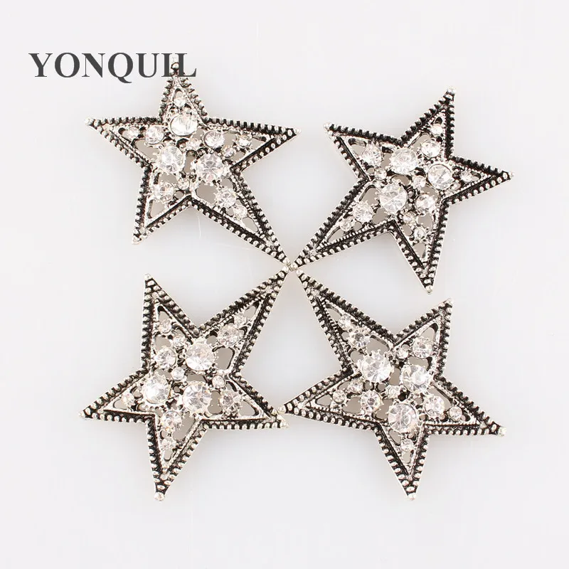 

31*39 MM Bling Bling star design crystal rhinestone buttons flat back crystal buttons for clothing accessories 24pcs/lot MYQB107