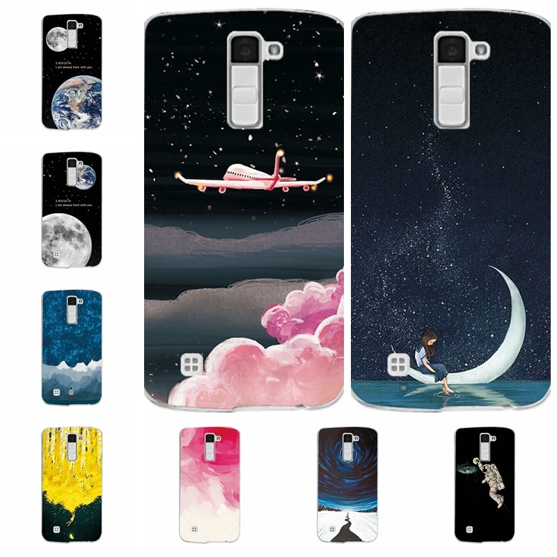 

Couple Sky Moon Earth Case For LG K7 K 7 Soft TPU Silicone Phone Capa Back Cover For LG k7 k 7 Case Fundas Fashion Coques 5"