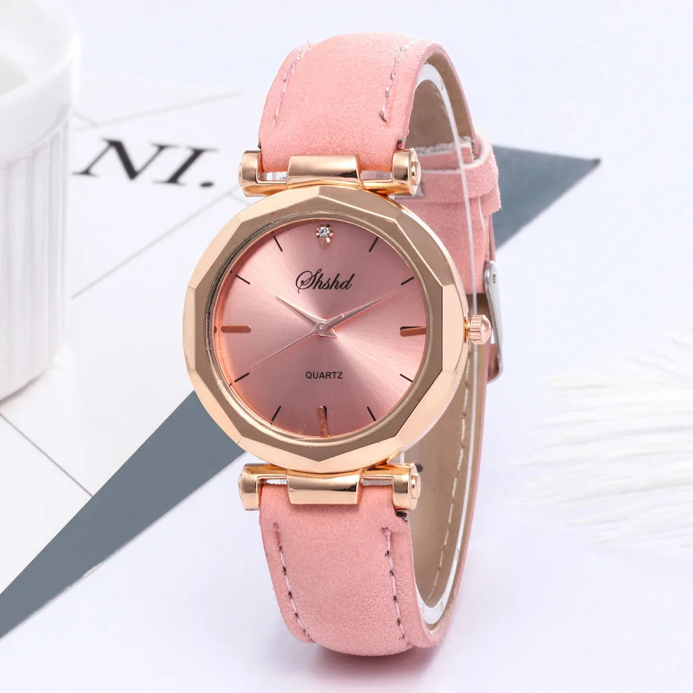 

New fashion Women's Watches casual fashion leather crystal clock quartz movement luxury ladies watch relojes para mujer #W