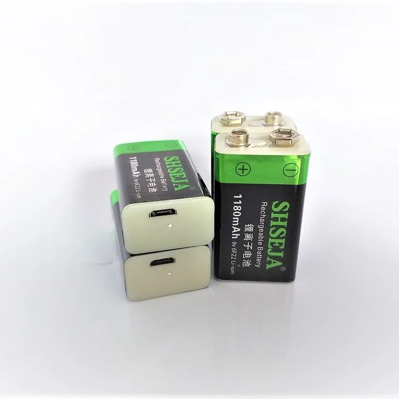 

10 шт., перезаряжаемые литий-полимерные аккумуляторы 9 В 1180 мАч