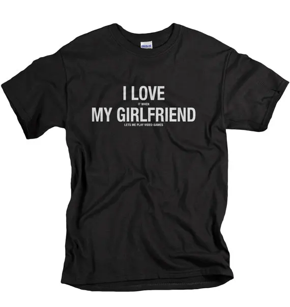 OKOUFEN Я люблю его когда моя девушка позволяет мне играть в видеоигры футболка