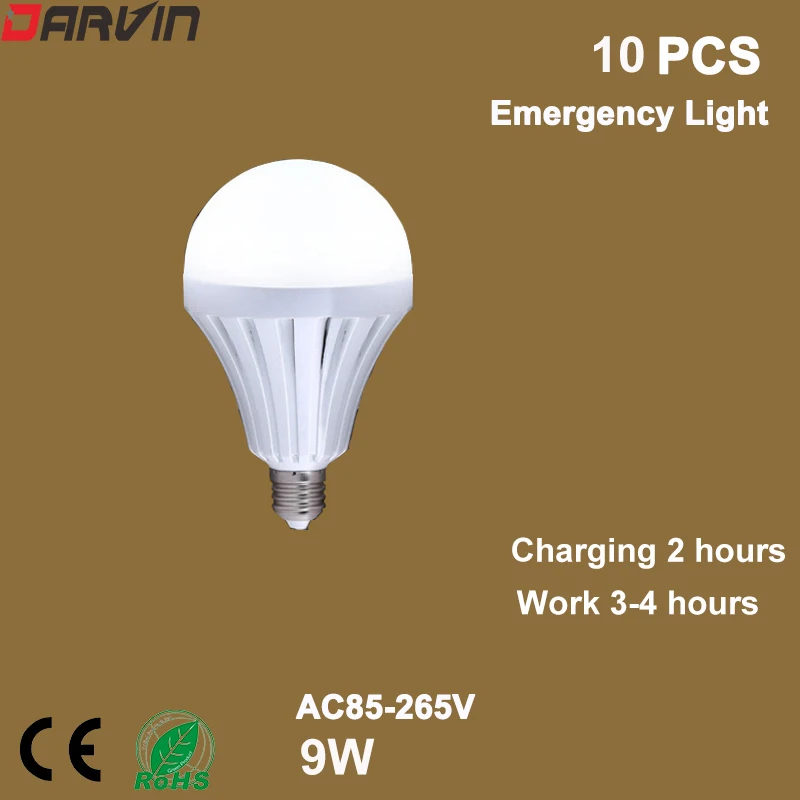 

Led Emergency Light Bulb LED Rechargeable lamp Base Holder E27 9W AC85-265V 110V Good Quality LED Bulb