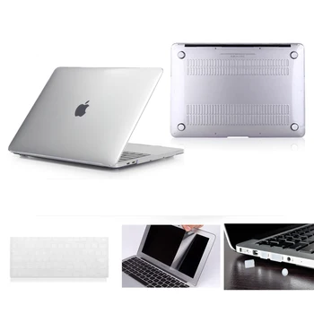 

Crystal Laptop Hard Cover Case+Keyboard Cover+Screen protector+Dust Pulg For Apple MacBook 13Air New model A1932 2018 Release