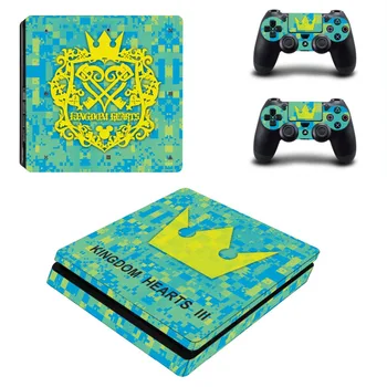 

Game Kingdom Hearts 3 PS4 Slim Skin Sticker Decal Vinyl for Playstation 4 Console and 2 Controllers PS4 Slim Skin Sticker