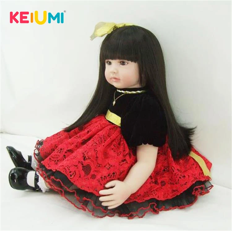 

Fashion 22 Inch 56 cm Reborn Doll Soft Touch Silicone Newborn Doll For Girl Real Reborn Baby Doll Cloth Body Kids Gifts