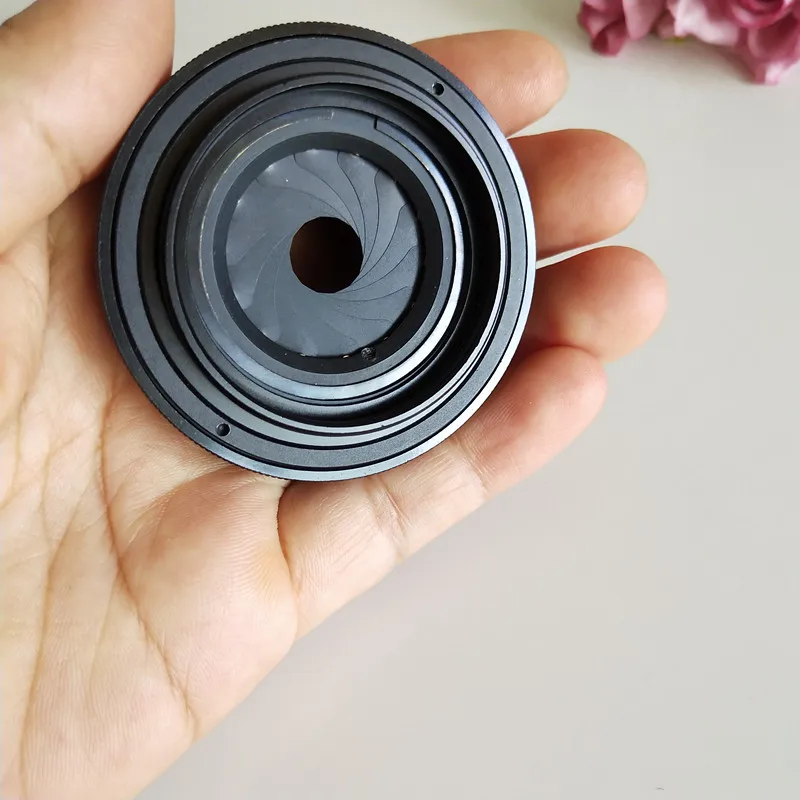  1.5mm - 25mm Zoom Microscope Amplifying Adjustable Metal Iris Diaphragm Aperture Condenser Camera l