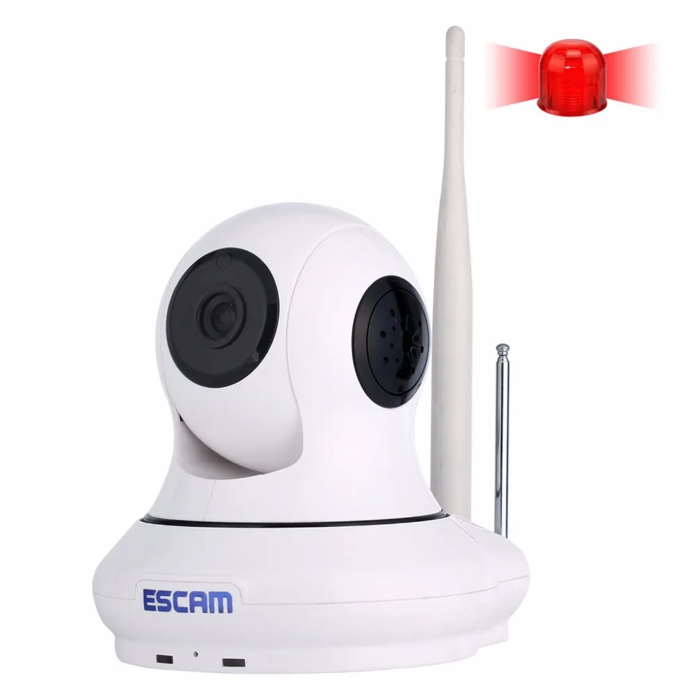 ESCAM QF500 Pan/Tilt Wifi Alarm Infrared Indoor Mini Dome IP Camera Two Way Audio HD 720P Wireless Camera Support 32GB TF Card