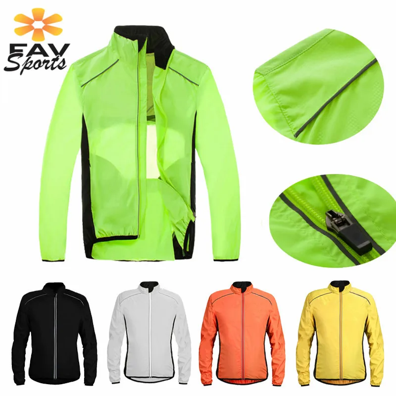 

Men Outdoor Sports Running Jacket Windproof Reflective Cycling Jacket Men Ride Cycle MTB Clothes Long sleeve Jerseys