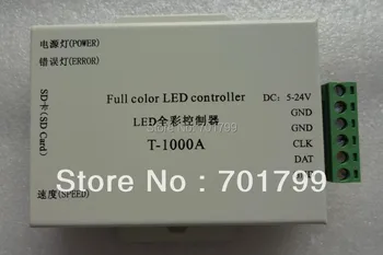 

T-1000A,LED sd card pixel controller,DC5-24V input;full color;SPI signal output;1024 pixels controlled